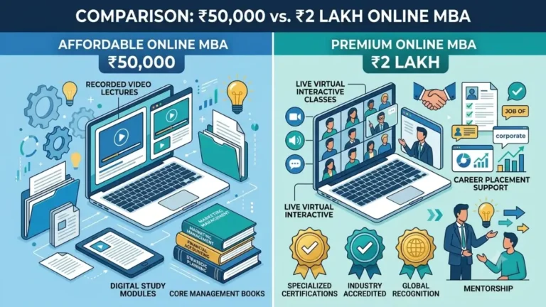 ₹50,000 vs ₹2 Lakh Online MBA