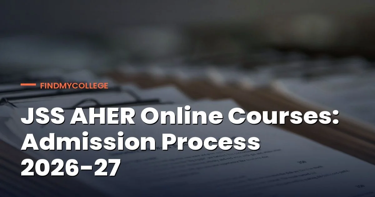 JSS AHER online admission process