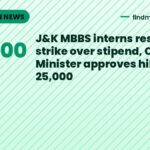 J&K MBBS interns resume strike over stipend, Chief Minister approves hike to Rs 25,000