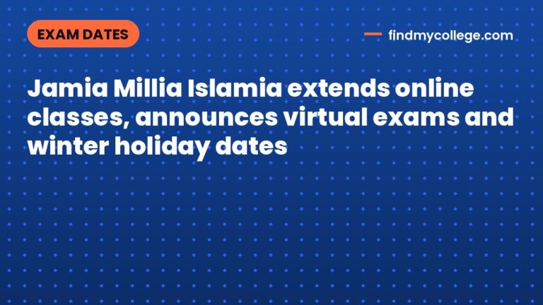 Jamia Millia Islamia extends online classes, announces virtual exams and winter holiday dates