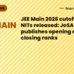 JEE Main 2026 cutoffs for NITs released: JoSAA publishes opening and closing ranks