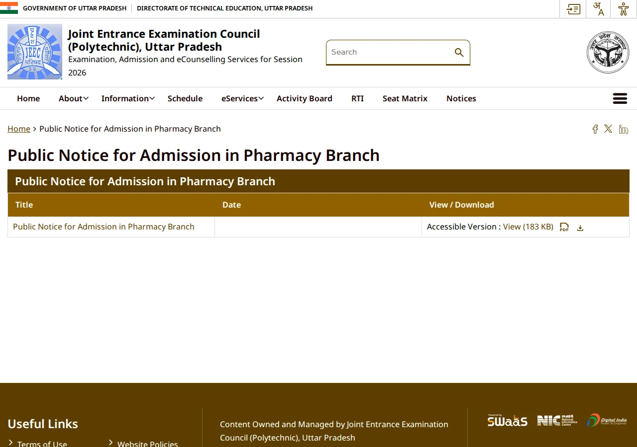 Official notification screenshot