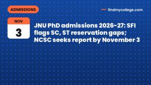 JNU PhD admissions 2026-27: SFI flags SC, ST reservation gaps; NCSC seeks report by November 3