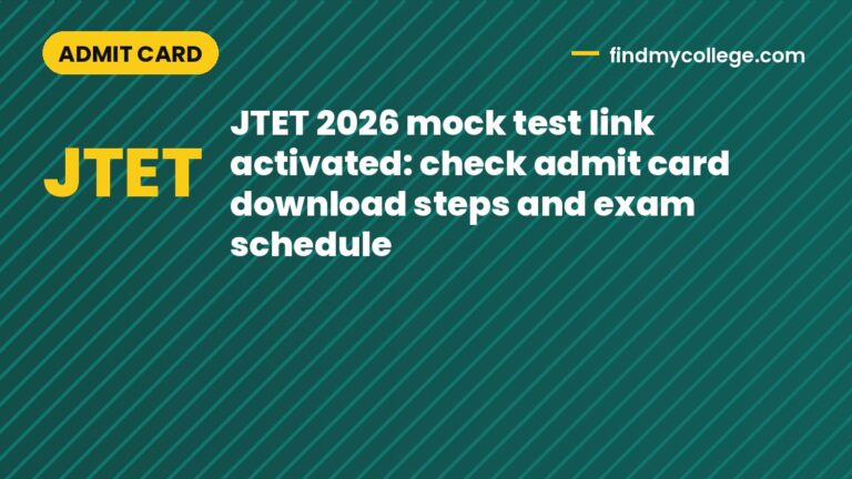 JTET 2026 mock test link activated: check admit card download steps and exam schedule