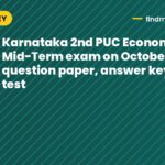 Karnataka 2nd PUC Economics Mid-Term exam on October 6: question paper, answer key after test