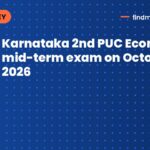 Karnataka 2nd PUC Economics mid-term exam on October 6, 2026