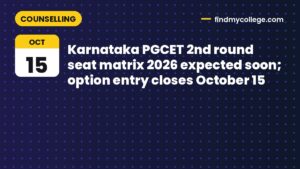 Karnataka PGCET 2nd round seat matrix 2026 expected soon; option entry closes October 15