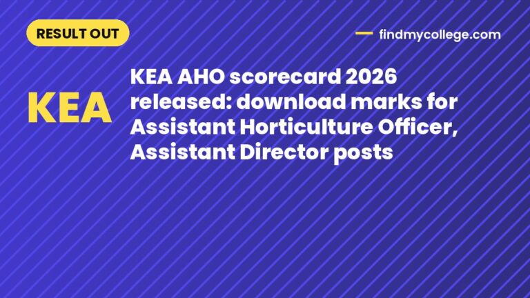 KEA AHO scorecard 2026 released: download marks for Assistant Horticulture Officer, Assistant Director posts