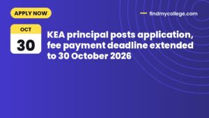 KEA principal posts application, fee payment deadline extended to 30 October 2026