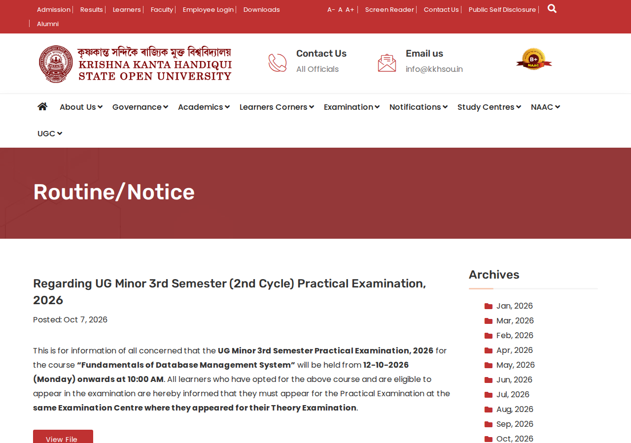 Official notification screenshot