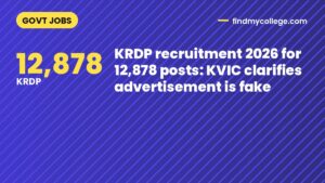 KRDP recruitment 2026 for 12,878 posts: KVIC clarifies advertisement is fake