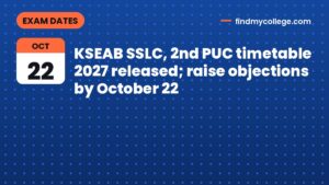 KSEAB SSLC, 2nd PUC timetable 2027 released; raise objections by October 22
