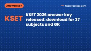 KSET 2026 answer key released: download for 37 subjects and GK