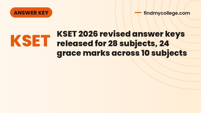 KSET 2026 revised answer keys released for 28 subjects, 24 grace marks across 10 subjects