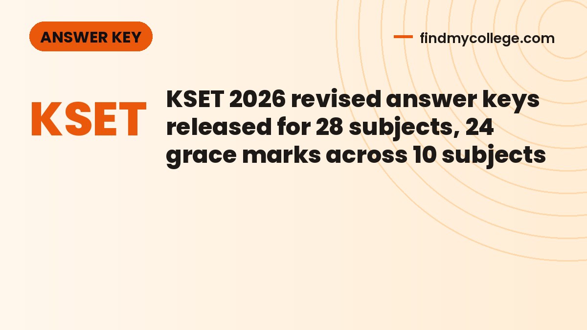 KSET 2026 revised answer keys released for 28 subjects, 24 grace marks across 10 subjects