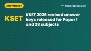 KSET 2026 revised answer keys released for Paper 1 and 28 subjects