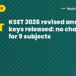 KSET 2026 revised answer keys released: no changes for 9 subjects