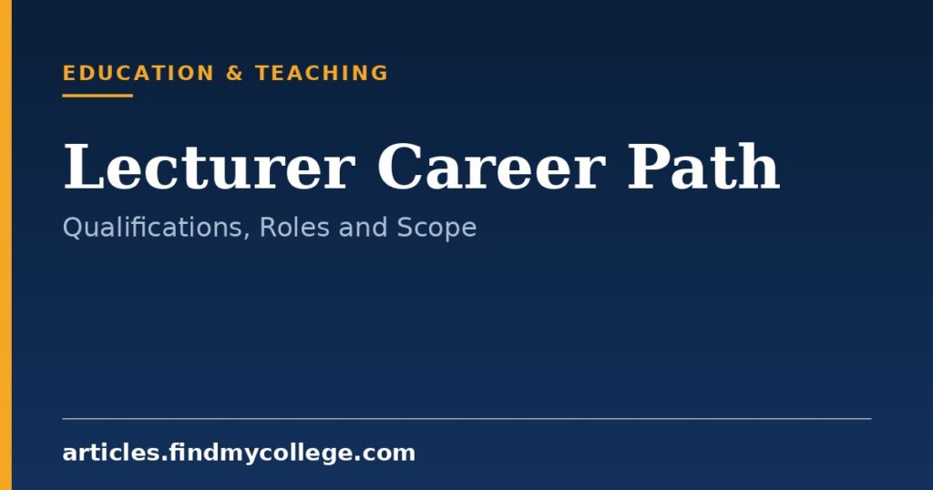 Lecturer Career Path: Educational Qualifications, Roles and Scope