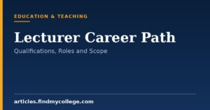 Lecturer Career Path: Educational Qualifications, Roles and Scope