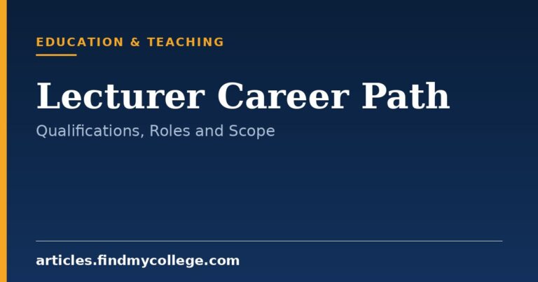 Lecturer Career Path: Educational Qualifications, Roles and Scope