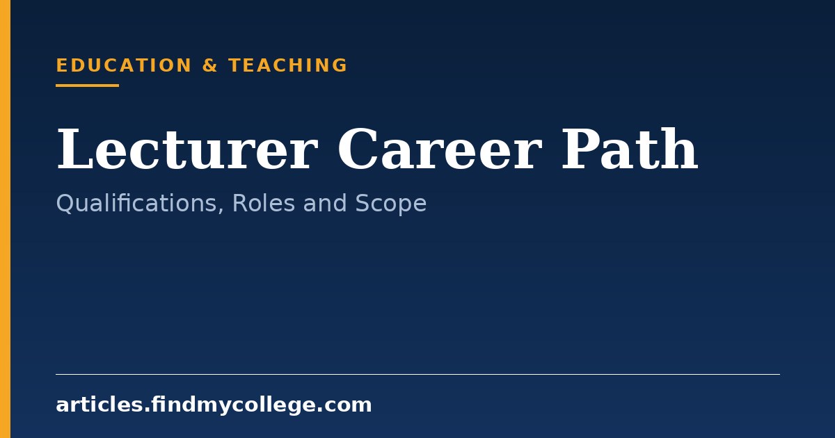 Lecturer Career Path: Educational Qualifications, Roles and Scope