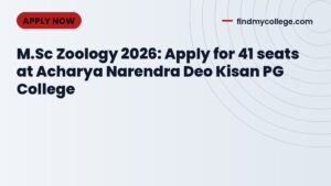 M.Sc Zoology 2026: Apply for 41 seats at Acharya Narendra Deo Kisan PG College