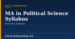 MA in Political Science Syllabus and Subject List