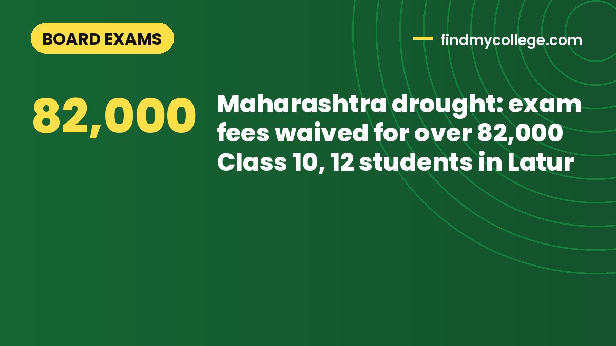 Maharashtra drought: exam fees waived for over 82,000 Class 10, 12 students in Latur