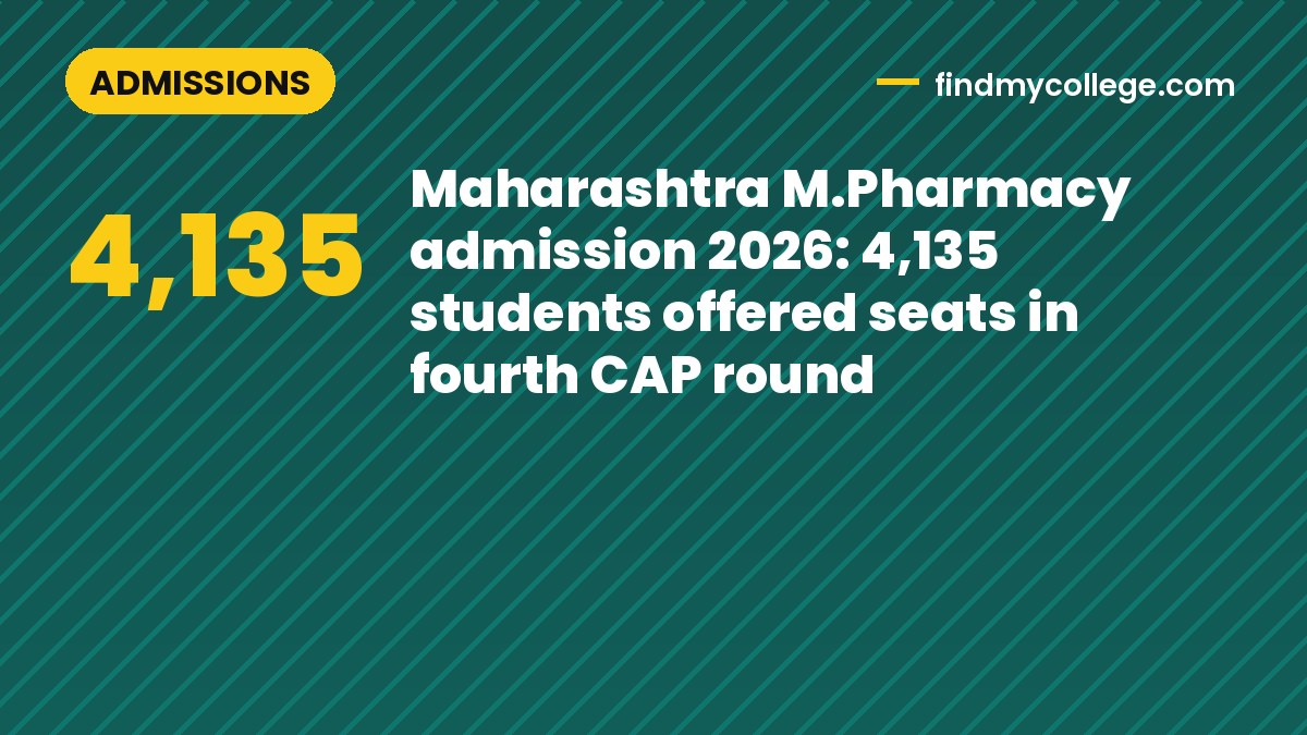 Maharashtra M.Pharmacy admission 2026: 4,135 students offered seats in fourth CAP round