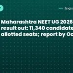 Maharashtra NEET UG 2026 round 3 result out: 11,340 candidates allotted seats; report by October 14