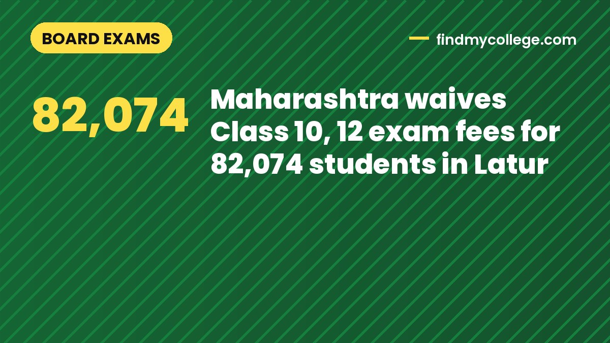 Maharashtra waives Class 10, 12 exam fees for 82,074 students in Latur