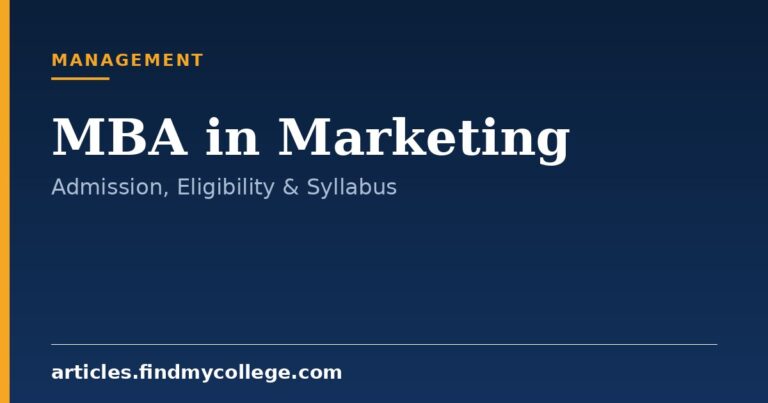MBA in Marketing Course Details: Eligibility, Admission and Scope