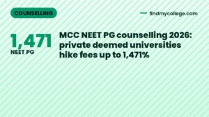 MCC NEET PG counselling 2026: private deemed universities hike fees up to 1,471%