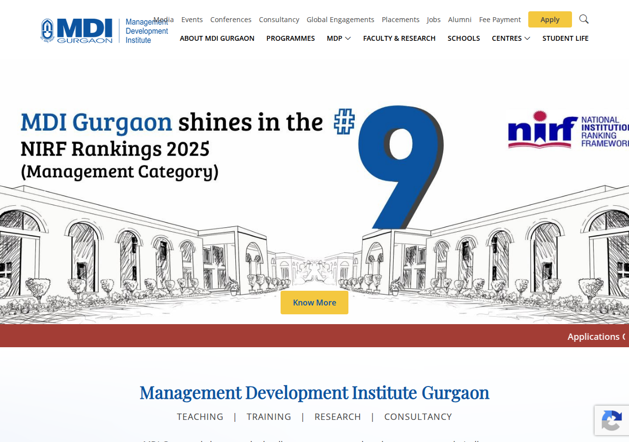 mdi.ac.in homepage