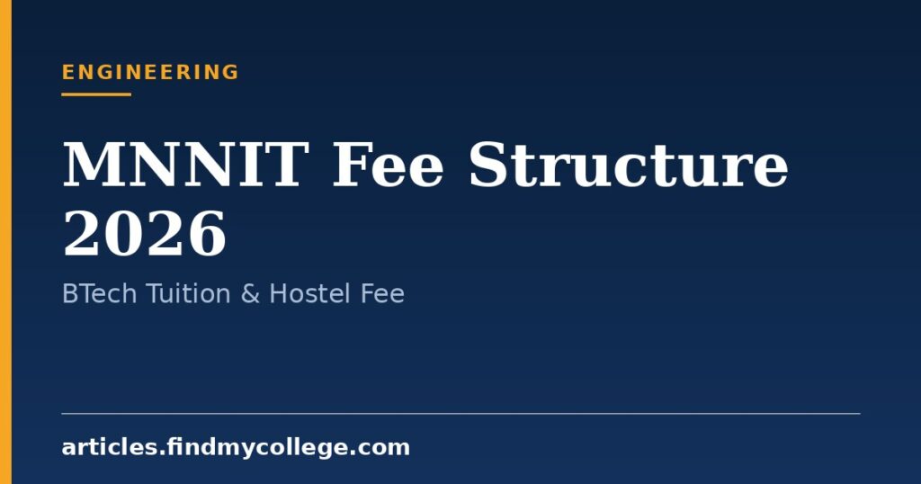MNNIT Allahabad Fee Structure 2026: BTech Tuition & Hostel Fee
