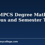 B.Sc MPCS Degree Maths Syllabus: Semester Wise Topics