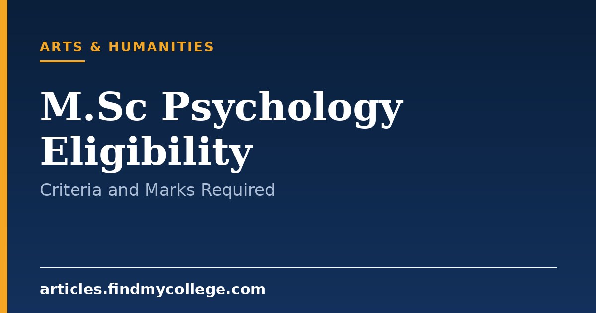M.Sc Psychology Eligibility Criteria: Qualification and Cutoff