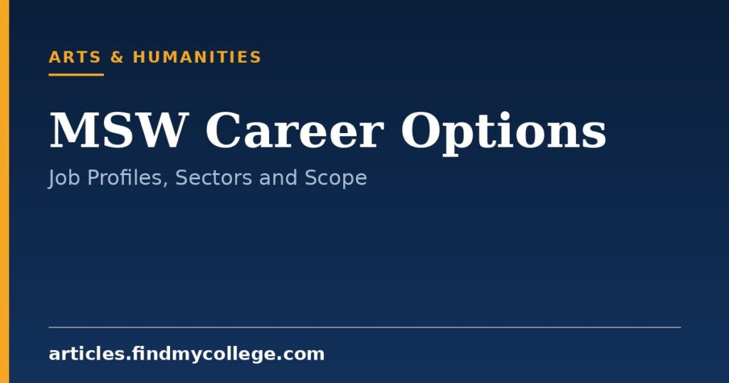 MSW Career Options: Job Profiles, Work Sectors and Opportunities
