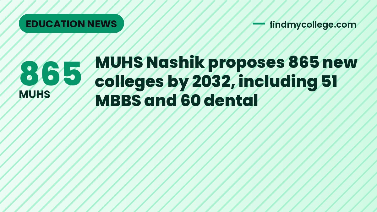 MUHS Nashik proposes 865 new colleges by 2032, including 51 MBBS and 60 dental