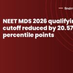 NEET MDS 2026 qualifying cutoff reduced by 20.576 percentile points