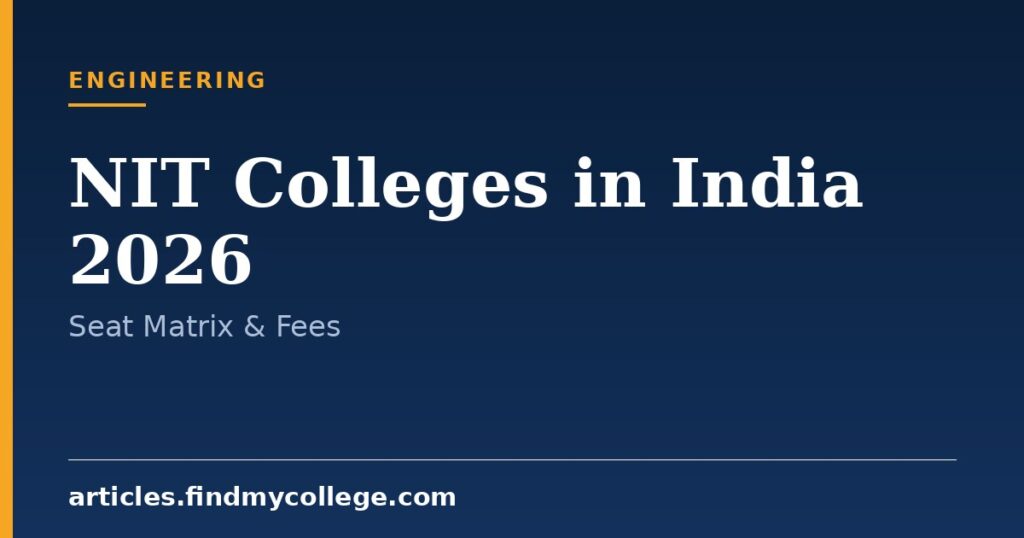 NIT Colleges in India 2026: Campus List & JEE Cutoff