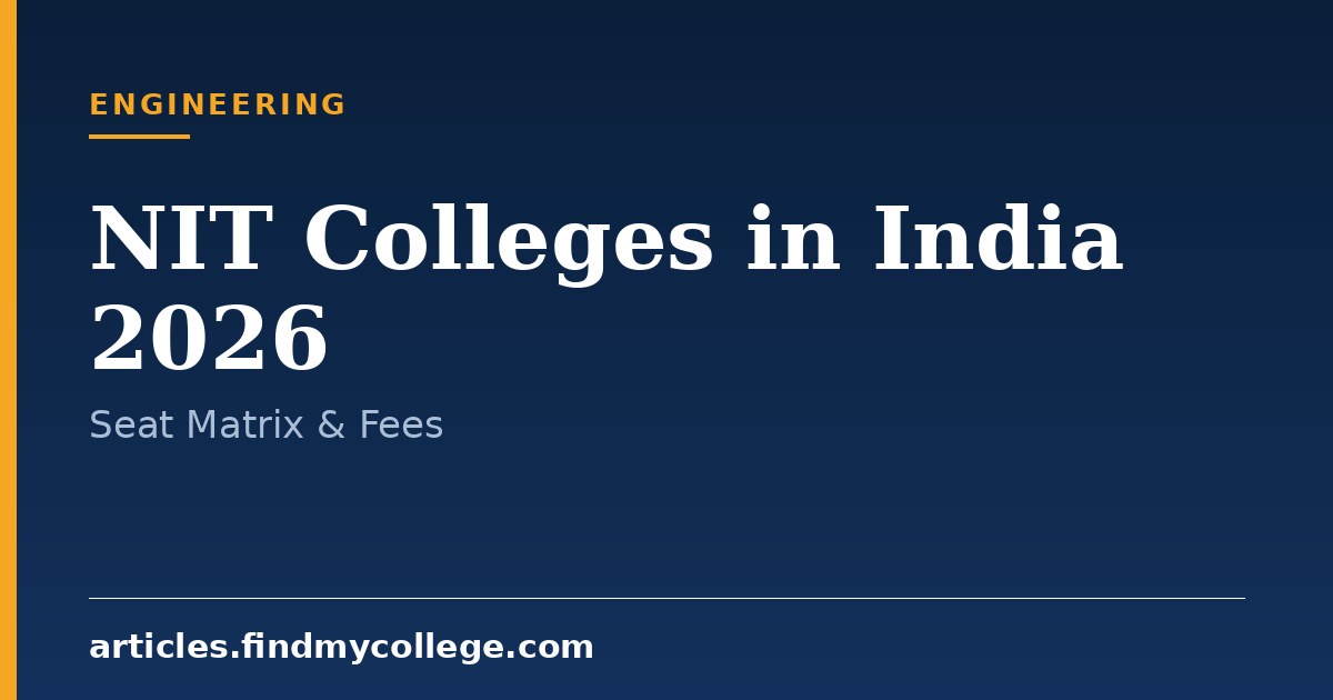NIT Colleges in India 2026: Campus List & JEE Cutoff