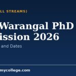 NIT Warangal PhD Admission 2026: Written Test and Selection Dates