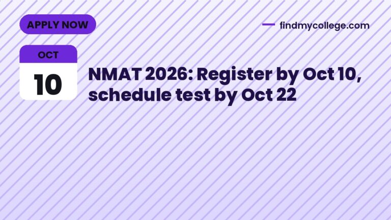 NMAT 2026: Register by Oct 10, schedule test by Oct 22