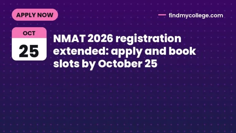 NMAT 2026 registration extended: apply and book slots by October 25