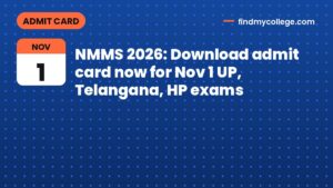 NMMS 2026: Download admit card now for Nov 1 UP, Telangana, HP exams