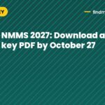 NMMS 2027: Download answer key PDF by October 27