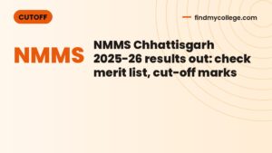 NMMS Chhattisgarh 2025-26 results out: check merit list, cut-off marks