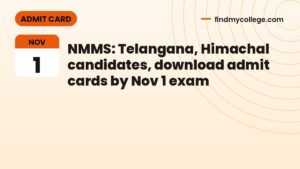 NMMS: Telangana, Himachal candidates, download admit cards by Nov 1 exam