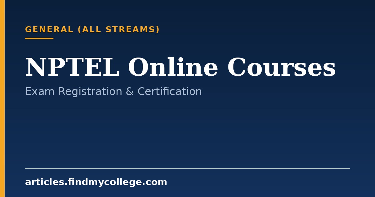 NPTEL Online Courses: Certification Exams & Credit Transfer
